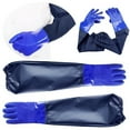 thumbnail image 2 of CMrtew 1 Pair Safety Work Gloves Waterproof Gauntlets Builders Fishing Drains,Cleaning Protective Safety Work Heavy Duty Rubber Gloves Long Rubber Gloves Elbow Length Chemical Resistant Gloves, 2 of 8