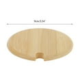 thumbnail image 2 of Unique Bargains 1 Pc Convenient with Spoon Hole Cup Cover for Office Wood Tone Bamboo Wood, 2 of 5