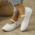 thumbnail image 4 of Mepaouo Women Mary Jane Walking Shoes Comfortable Hollow out Knit Work Flats Slip on Dress Shoes, 4 of 7
