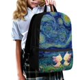 thumbnail image 3 of Uourmeti Salamander Starry Sky Pattern Backpack for Students, 17 Inch Smooth Zipper Trendy School Backpack for Tourism Work, 3 of 6