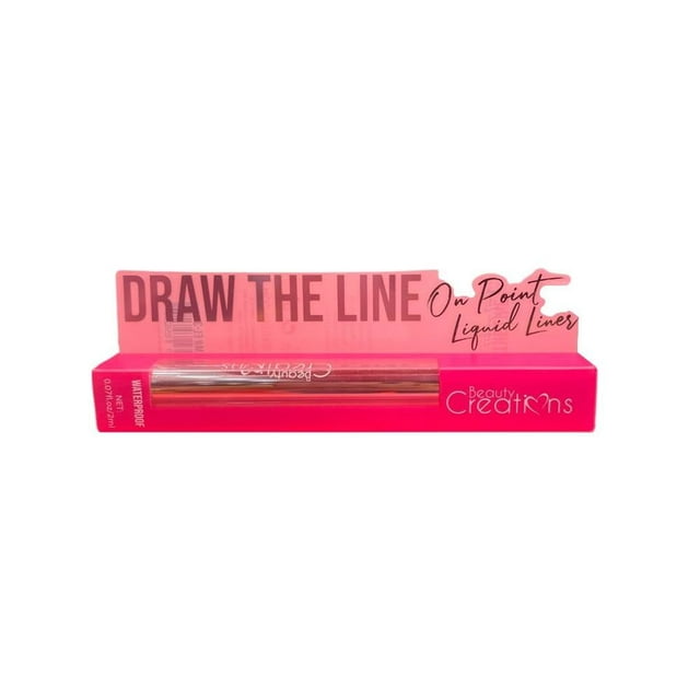 Delineador líquido Beauty Creations Overachiever on point larga duración de 1ml
