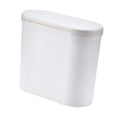 thumbnail image 4 of Bote de basura del bote de basura con tapa de prensa Tapa moderna de basura de polvo nórdico de basura estrecha para estudios Lavandería de baño, 4 of 8