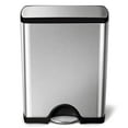 thumbnail image 1 of Simplehuman 50 Liter / 13 Gallon Rectangular StepTrash Can, Stainless Steel, 1 of 6