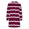thumbnail image 6 of Kaemgyyd Women's Casual Sweatshirt Dress Crew Neck Long Sleeve Mini Pullover Dress Fashion Loose Stripe Dresses, 6 of 6