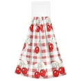 thumbnail image 2 of BZSMCE Hanging Hand Towels Fashion Cherry Picnic Delight Pattern 2-Pack - Velcro Style Bathroom Kitchen Towels, 2 of 7
