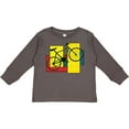 thumbnail image 3 of Inktastic Bike Pattern Blocks Boys or Girls Long Sleeve Toddler T-Shirt, 3 of 5