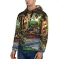thumbnail image 3 of Daiia Charming Garden Patio for Men's Fashion Hoodies & Sweatshirts with Kangaroo Pocket Hooded Sweatshirt Breathable & Moisture Wicking-X-Large, 3 of 7