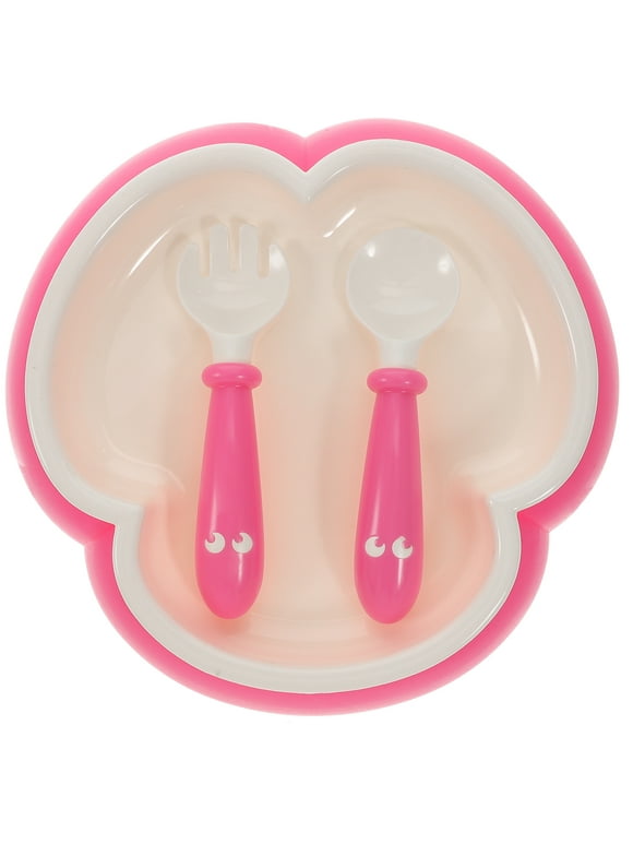 Baby Sucker Bowl Spoon Infant Spoons Suction Silicone Dishes Children's Cutlery Toddler