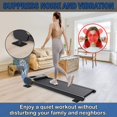 thumbnail image 5 of 4 Pcs Walking Pad Mat, Treadmill Mat Pads, 4" x 4" x 0.2" Double-Sided Non-Slip Exercise Equipment Mat, High Density Silicone Anti Vibration Pad for Protect Floors, Noise Reduction, 5 of 11
