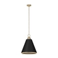 thumbnail image 2 of Hunter - Klein 3-light Alturas Gold, Medium Size Pendant Light, Dimmable, Casual Style, Cone Shaped, for Bedrooms, Dining, Living Rooms - 19446, 2 of 7