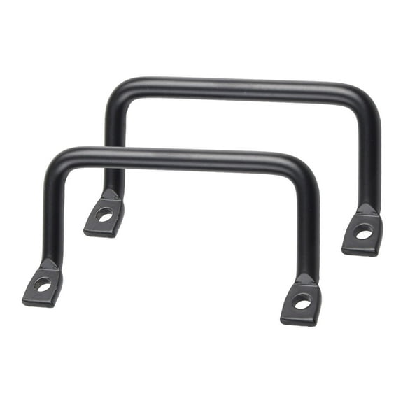 2Pcs Black Iron Cabinet Handle Pulls 4.33 Inch for Cutting Board Dresser Wooden Furniture Hardware with Screws
