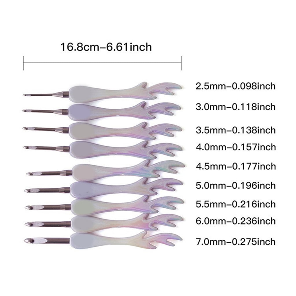 Ergonomic Large Handle Acrylic Crochet Hook for Crafting