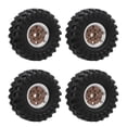 thumbnail image 1 of RC Wheel Rim, 1.0 Beadlock Wheel Rim with Tires 6 Holes Aluminum Alloy RC Beadlock Wheel Hub for 1/24 RC Crawler Car, 1 of 7