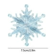 thumbnail image 3 of HomeDM Christmas Snowflake Ornaments 7.5cm/2.9" Mini Snowflake Hanging Pendant for Xmas Tree 3D Acrylic Winter Translucent Snowflake Ornaments Party Wedding Decor, 3 of 6