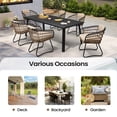 thumbnail image 6 of Pellebant Set of 2 Rattan Single Seat, Outdoor Patio Furniture Set for Patio for Balcony, Beige Cushions, 6 of 6