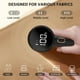 thumbnail image 5 of Quitapelusas eléctrico recargable para ropa, suéteres, tapicería, muebles, 6 cuchillas, 3 velocidades, pantalla LED, color negro, 5 of 7