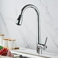 Chrome Kitchen Faucet with Pull Down Sprayer, Brass Household Anti