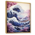 thumbnail image 2 of Designart "Masterpiece The violet Great Of Kanagawa II" Nautical & Beach Floater Framed Canvas Print, 2 of 7