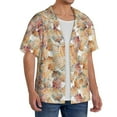 thumbnail image 4 of Honeii 's Seashells for men's short-sleeved button-up collared shirt featuring a pocket, perfect for beach vacations, and travel adventures., 4 of 5