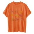 thumbnail image 6 of LEBONYARD Womens T Shirts Clearance Clothes $5,Women's Fashion Summer Round Neck Drop Sleeves Leisure Short Sleeve Fruit Printing Tops Orange L, 6 of 7