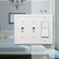 thumbnail image 2 of Amerelle 149TTRW Chelsea Wallplate, 2 Toggle / 1 Rocker, Steel, White, 1-Pack, 2 of 3