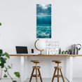 thumbnail image 3 of Singg 3 Pieces Ocean Wall Art Blue Sea Underwater Pictures Landscape Teal Coastal Wall Decor for Bathroom Bedroom Living Room, 3 of 6