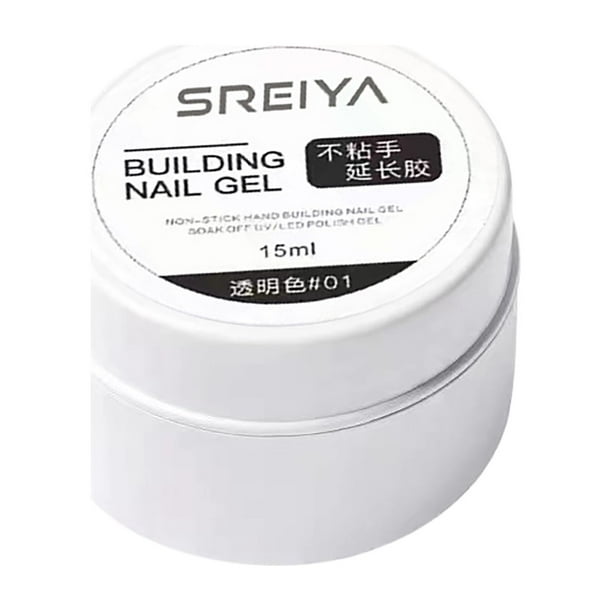 Gel para alargar uñas, gel sólido para alargar uñas, gel para uñas nude blanco transparente y gel duro, gel esculpidor para principiantes, set de manicura DIY