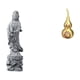 thumbnail image 1 of Estatua de calabaza de latón Guan Yin, adorno de Feng Shui coleccionable, decoración budista china para interiores, pasillos, dormitorios, chimeneas,, 1 of 8
