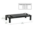 thumbnail image 3 of Mind Reader Monitor Stand, Laptop Riser, Desktop Organizer, Office, Plastic, 21.75"L x 10.25"W x 4.5"H, Black, 3 of 9