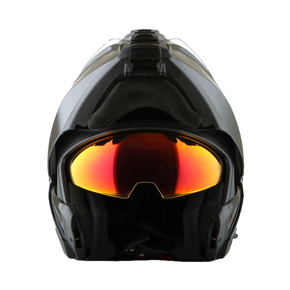 Martian Motorcycle Modular Full Face Helmet Flip up Dual Visor Sun Shield: HG362 Glossy Black