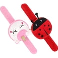 thumbnail image 1 of 2 Piezas Anillo Monedero Monedero Pin Monedero Pulseras de Bofetada para Niños Pulsera de Bofetada de Felpa Regalos Infantiles Cartera de Dibujos Animados Animales de Peluche para Bebés Pulseras a Pr, 1 of 5