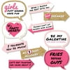 Big Dot of Happiness Funny Be My Galentine - Valentine's Day Photo Booth Props Kit - 10 Piece