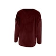 thumbnail image 3 of qucoqpe Womens Velvet Tops Fall Casual V Neck Long Sleeve Shirts Fashion Solid Color Loose Pullover Tops Dressy Casual Blouses, 3 of 7