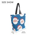 thumbnail image 4 of Large Canvas Bag 13.5x5.1x15 Inch Canvas Bag Shopping Canvas Bag Suitable For Outing Shopping Travel Out Of Large Capacity Storage Cute Santa Claus Face, 4 of 9