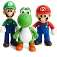 thumbnail image 2 of (11cm-13cm) Anime Dibujos Animados super mario/3 Figuras Louis Dinosaurio Niño PVC Muñeca Móvil Coche De Juguete Decoración De Escritorio Figura De Gao Jiahui unisex, 2 of 2