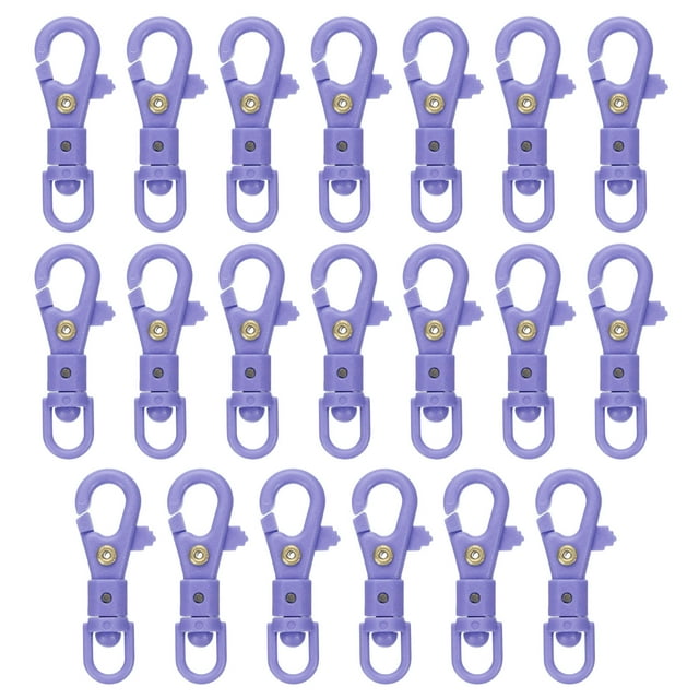Uxcell Plastic Lobster Claw Clasps Swivel Lanyard Snap Hook Trigger Clips, Purple