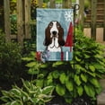 thumbnail image 2 of Caroline's Treasures BB1739GF Winter Holiday Basset Hound Flag Garden Size , Small, multicolor, 2 of 3