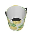 thumbnail image 4 of YFYANG Waterproof Laundry Hamper, Yellow Graffiti Pineapple Laundry Basket Oxford Fabric with Handle Foldable, S, 4 of 8