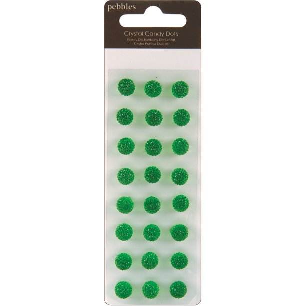 Pebbles Sticker Candy Dots Crystal Spinach