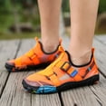 thumbnail image 2 of Ymyiu Baby Sock Shoes Toddler Water Shoes for Kids Boys Girls，Swim Quick Dry Aqua Socks Little Kid Baby Youth Children Non-Slip for Beach Pool Outdoor Sports Walking Size 2.5(Orange, Big Kids 2.5), 2 of 9