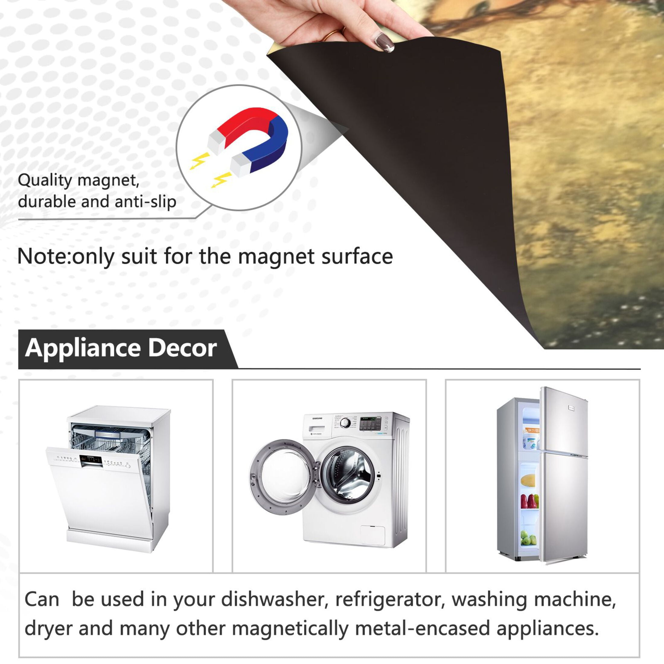 Dishwasher Magnetic Sticker 23x26 Inch Refrigerator Magnetic Sticker Washing Machine Magnetic Sticker Kitchen Panel Magnetic Sticker Home Decor Christmas Pretty Mermaid