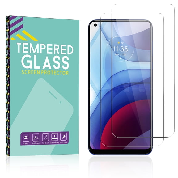 Xhy Motorola Moto G Power 2022 Screen Protector Tempered Glass, HD Transparent Case Friendly Bubble Free 9H (2-Pack)