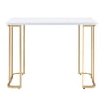 thumbnail image 2 of White and Gold Writing Desk, 2 of 3