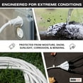 thumbnail image 3 of Iron Forge Cable 25ft White Outdoor Extension Cord with 3 Outlets - 16/3 SJTW 25ft Extension Cord 3 Prong, 13 Amp All-Weather Heavy Duty Power Cable, 3 of 7