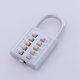 thumbnail image 4 of Candado de combinación con botón antirrobo, cerradura con contraseña de dígitos, cerradura de seguridad de aleación para maletas, equipaje, color plateado, 4 of 5