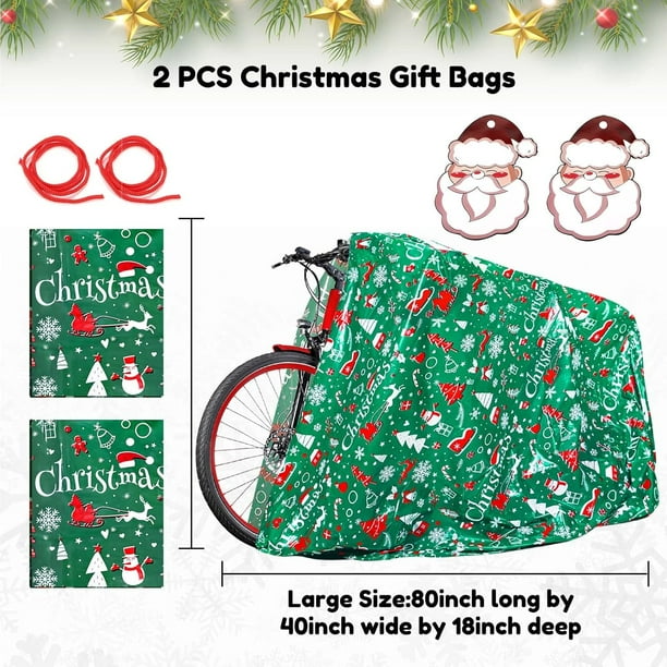 Gift Wrap Large Christmas Bike Bags 2PCS Extra Large Christmas