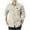 Beige, variant on ZVNAΖH Mens Cargo Long Sleeve Shirts Button Down Collared Shirts Outdoor Hiking Shirts Cotton Work Shirts with 2 Pockets