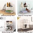 thumbnail image 5 of Plastic/Metal Freestanding Stackable Organizer Shelf ,Bathroom Countertop Storage Shelf, 5 of 5