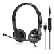 thumbnail image 1 of Audífonos Alámbricos Gamer Diadema Call Center Con Micrófono Negro, 1 of 6