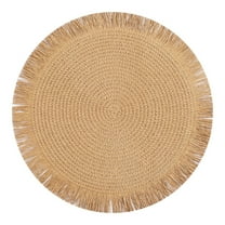 MOPOOR Autumn Round Paper Placemats Style Placemats Table Mats Woven Placemats Suitable for Thanksgiving Kitchen Dinner Table Setting